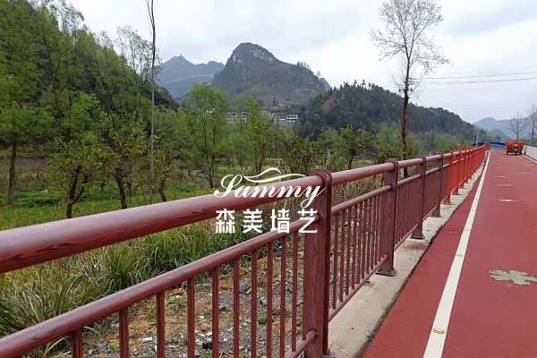 貴州安順紫云縣格凸河景區(qū)不銹鋼護欄仿木紋漆